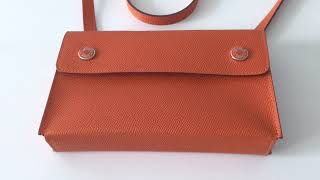 Hermes Hermesnap Wallet  Review  Comparison to Mini Evelyne [upl. by Ellesig]