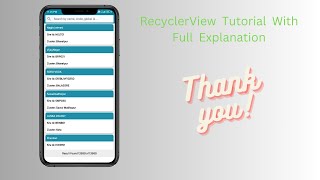 Recycler View in Android Studio Easy Explanation  Android Recycler View Tutorial [upl. by Aninaig]