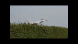 Typhoon low landing at RAF Waddington 572013 [upl. by Nailliw691]