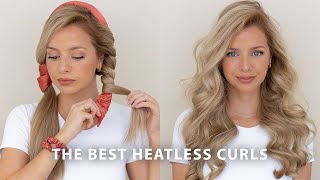 NEW Heatless Curls Tutorial 💙 ROBE CURLS UPDATED [upl. by Sabelle366]