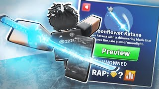 1 Blade Ball PLAYER Unlocks The NEW MOONFLOWER KATANA [upl. by Epstein273]