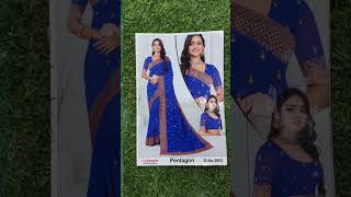 🎉 Pentagon designer sarees deaignersarees partywearsaree shortsfeed [upl. by Prochoras]