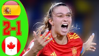 Spain vs Canada Highlights  FIFA U20 Womens World Cup Colombia 2024 [upl. by Ahsika]