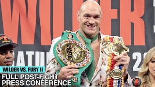 TYSON FURYS FULL POST FIGHT PRESS CONFERENCE VS DEONTAY WILDER 2  WILDER FURY 2 POST FIGHT [upl. by Aicre684]