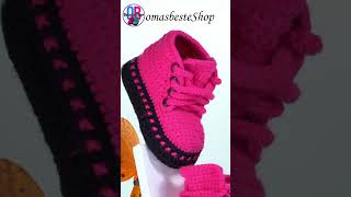 Babyschuhe пинетки ботиночки quotТанюшаquot крючком Shorts Knitting [upl. by Narag]