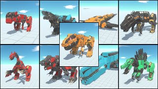 Robot TRex vs Robot Dinosaurs Animal Revolt Battle Simulator [upl. by Lecram428]