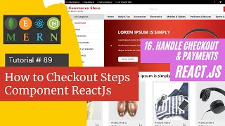 React js Tutorial  89 How to Checkout Steps Component in ReactJs ECommerce site [upl. by Hollah]