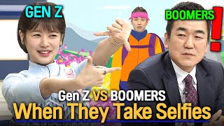 Boomers vs Gen Z Actor Jung Somin  Differences when taking selfies 👨👧  Abnormal Summit [upl. by Aynotal]