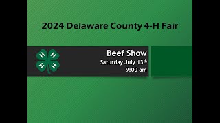 2024 Delaware County 4H Fair Beef Show [upl. by Grimbald]