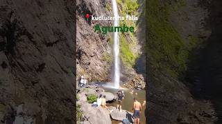 Kudlutertha falls near agumbe 🏞 agumbe kudlutertha falls nature karnataka viralshorts trend [upl. by Ahsratan9]