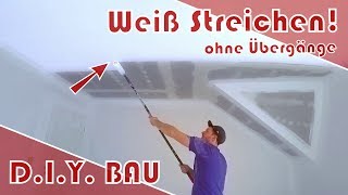 Richtig Wände und Decke streichen │ Anleitung │ ohne Übergänge [upl. by Oiramaj]