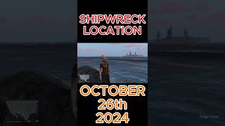 Shipwreck Location October 26th gta gtav gtaonline gaming gta5today gta5online treasurechest [upl. by Marven]