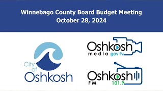 Winnebago County Board Budget Meeting 102824 [upl. by Hcire]