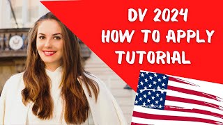 dv visa lottery 2024  How to apply TUTORIAL [upl. by Esidnac]