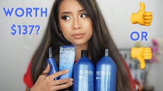 REDKEN EXTREME SHAMPOO AND CONDITIONER DUO REVIEW  STRENGTHENING HAIRCARE FOR DAMAGED HAIR [upl. by Aarika]