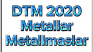 DTM 2020 Metallar va metallmaslar 1qism [upl. by Hinze]