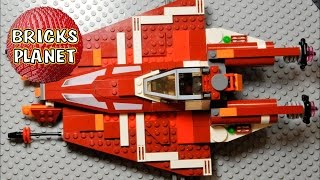 Republic StrikerClass Starfighter LEGO Star Wars 9497 set  Review Stop motion TimeLapse build [upl. by Nennarb]