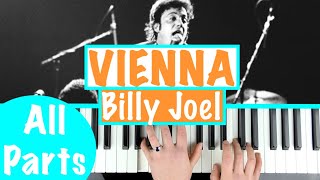 How to play VIENNA  Billy Joel Piano Tutorial Chords Accompaniment [upl. by Ititrefen392]