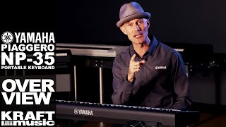 Yamaha Piaggero NP35 Portable Keyboard  Overview with Gabriel Aldort [upl. by Annabelle704]