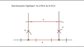 Téglalap szerkesztése 2 oldalból 1 [upl. by Tegdirb384]