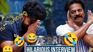 Actor Satyadev Brahmaji Fight in interview about pushpa 2 Conterversial words in Zebra Movie [upl. by Drhcir]