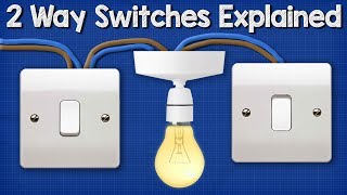 Two Way Switching Explained  How to wire 2 way light switch [upl. by Mahalia]