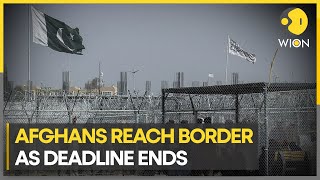 Afghans reach PakistanAfghanistan border as November 1 deadline for refugees to leave ends  WION [upl. by Gnilrad]