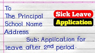 Application For Sick Leave  Application For Early Leave in English  Sick Leave Application [upl. by Cr]