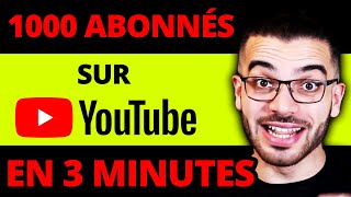 1000 ABONNÉS SUR YOUTUBE EN 3 MINUTES  MÉTHODE MÉCONNUE EN 2024 GAGNER DE L’ARGENT [upl. by Harlie]