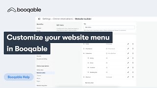 How to customize your website menu in Booqable [upl. by Taddeusz]