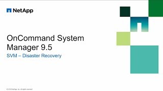 Configure SVM Disaster RecoveryDR using OnCommand System Manager 95 [upl. by Monson]