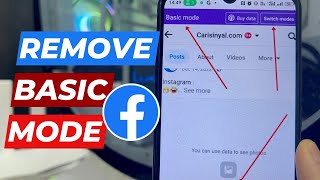 How to Remove Basic Mode In Facebook 2024 [upl. by Nuyh]