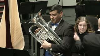 Concerto for Euphonium  Tom Davoren Hiram Diaz University of Kansas Wind Ensemble [upl. by Gautea816]