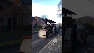 Aveling amp Porter Steam Roller No 8727 on the road after new gears [upl. by O'Rourke]