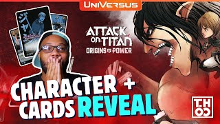 WHAT WILL HE DO  ATTACK ON TITAN ORIGINS OF POWER SNEAK PEAKCARD REVEALS UVS CCGTCG [upl. by Ramyar]