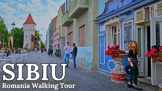 SIBIU Romania  4K Walking Tour 2023 [upl. by Stodder]