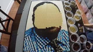 WOW  Watch a LEGO mosaic portrait in 4K timelapse video [upl. by Urbannai]