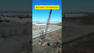 Dynamic compaction ecavator ytshorts facts comedy construction reels compaction [upl. by Haidadej]