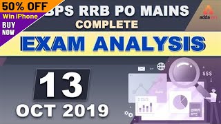 RRB PO Mains Complete Analysis amp Expected Cutoff 2019  Asked Questions [upl. by Lerrud]