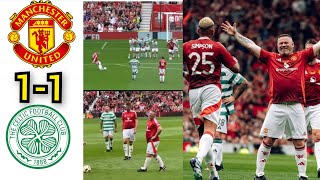 Man United legends vs Celtic legends 11  Wayne Rooney superb free kick goal [upl. by Koerlin]