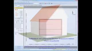 3D Dachkonstruktion unterschiedliche Kniestockhöhen [upl. by Kentiggerma]