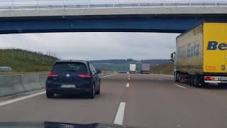 Autobahn Germany  driving in Bavaria from Munich to Stuttgart 230kmh [upl. by Kitti]