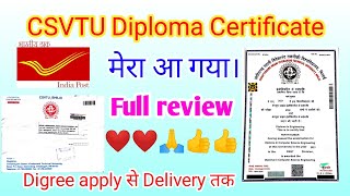 csvtu Digree certificate full reviewcsvtu diploma certificate 🙏🎉 by post delivery [upl. by Ecyle550]