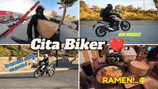 LE REGALE UN AGV  PROBANDO RAMEN POR PRIMERA VEZ  PRACTICANDO CABALLITOS 🏍️💨 [upl. by Sorazal]