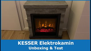 KESSER Elektrokamin Test  Aufbau amp Praxistest des elektrischen Standkamins [upl. by Esirec]