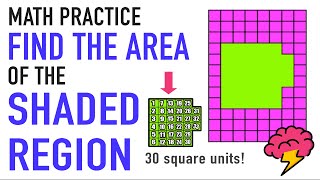 Practice Finding the Area of a Shaded Region Rectangular [upl. by Fitzpatrick]