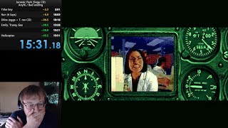 Jurassic Park Sega CD 1994  Bad ending speedrun  15m30s [upl. by Rosenwald]