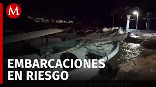 Huracán Milton hunde embarcaciones en el puerto pesquero de San Román [upl. by Imogene]