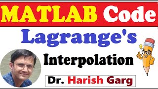 Matlab Code of Lagranges Interpolation Formula [upl. by Eikcuhc]