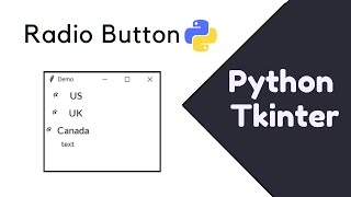 Python Tkinter Tutorial 08  How to create a RADIO BUTTON using TKINTER [upl. by Jasmine926]